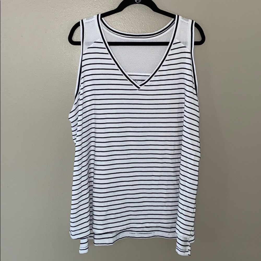 Lane Bryant Livi Active Striped Tank Top